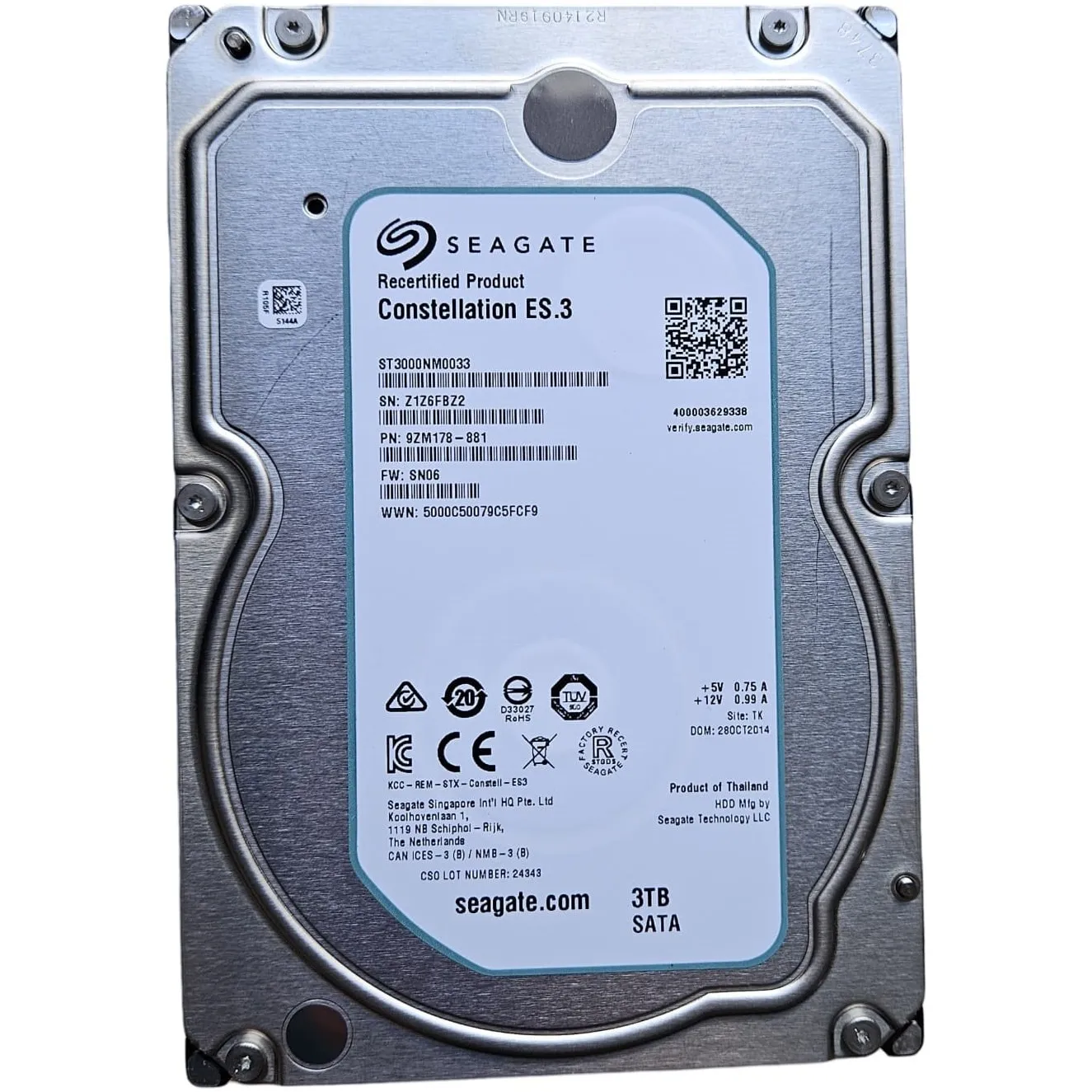 HDD Seagate Constellation ES.3 3TB HDD Seagate Constellation ES.3 3TB