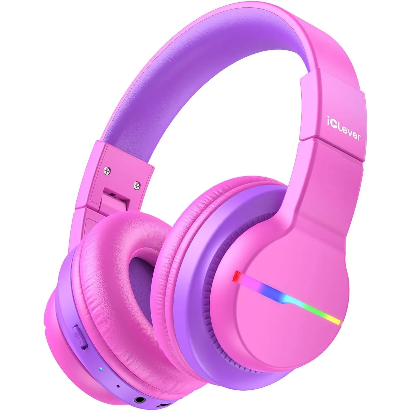 iClever BTH12 Casti Bluetooth Copii cu LED Colorat